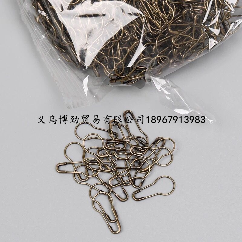 铁质葫芦型别针居家日用粗细吊牌梨形别针金属服装铜质小别针详情图10