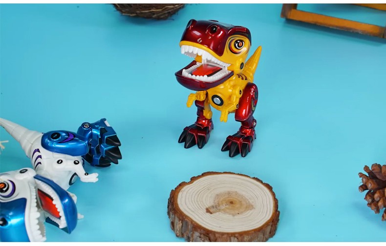 Q版合金机械音乐灯光霸王龙手机支架详情图13