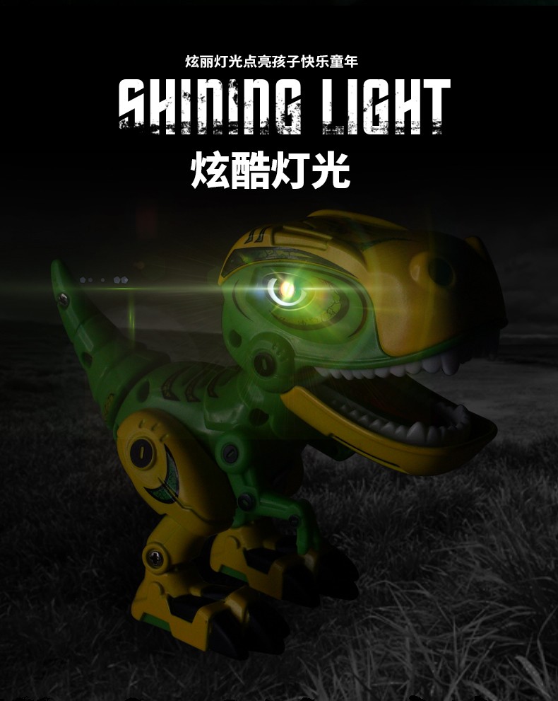 Q版合金机械音乐灯光霸王龙手机支架详情图5