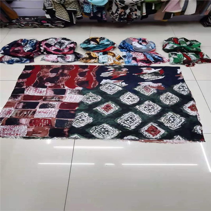 Moda patchwork color pañuelo largo bufanda