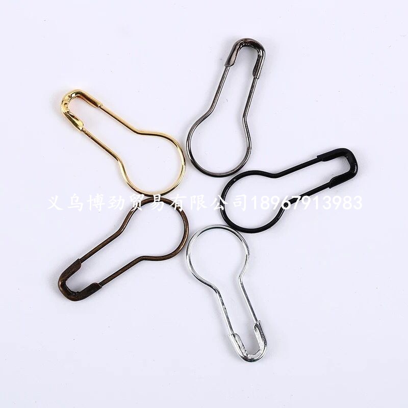 铁质葫芦型别针居家日用粗细吊牌梨形别针金属服装铜质小别针详情图2