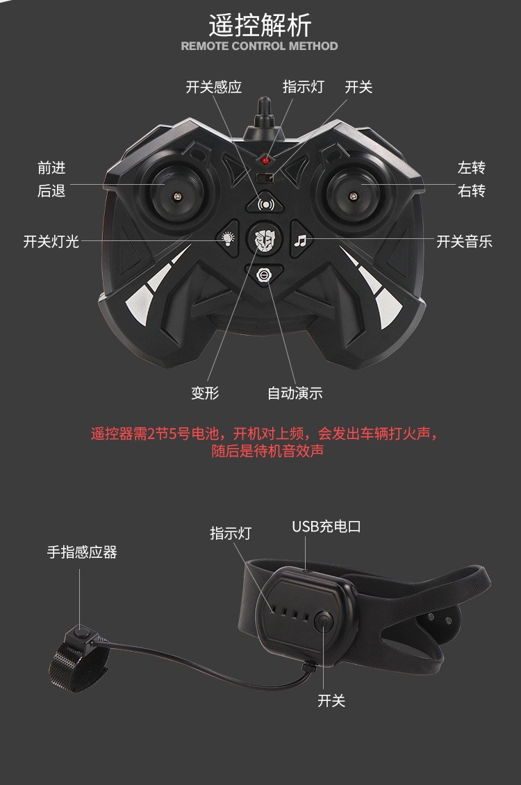 充电漂移手势感应变形机器人遥控车儿童电动遥控汽车玩具六一礼物详情图17