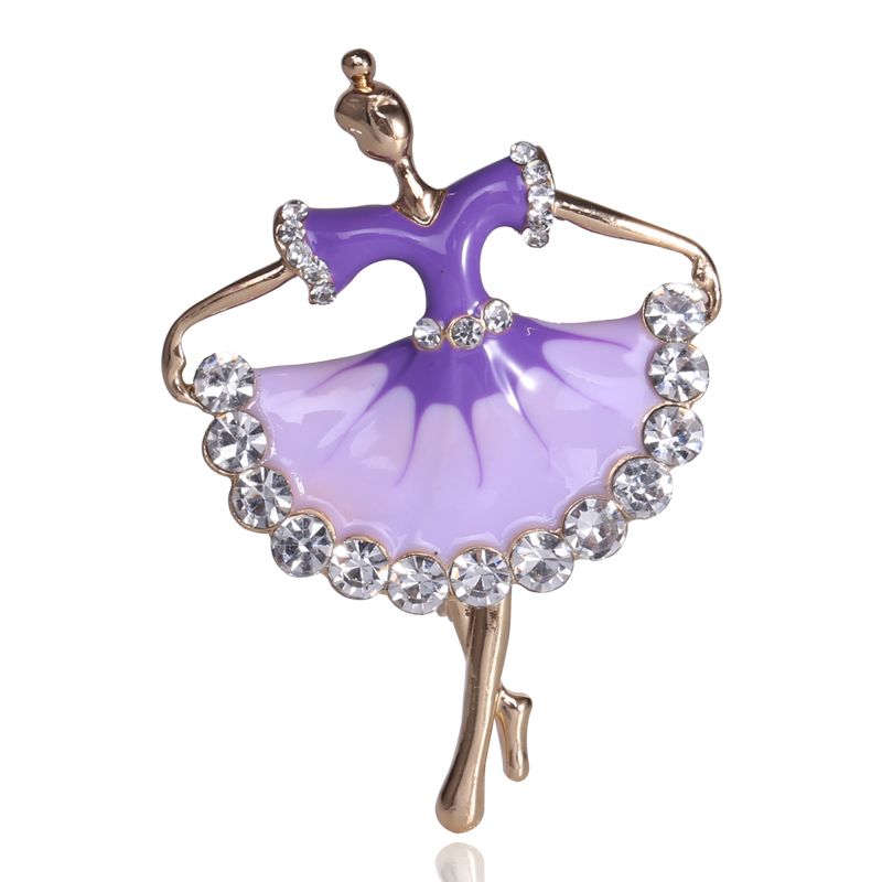 Foreign trade hot drop oil girl brooch
