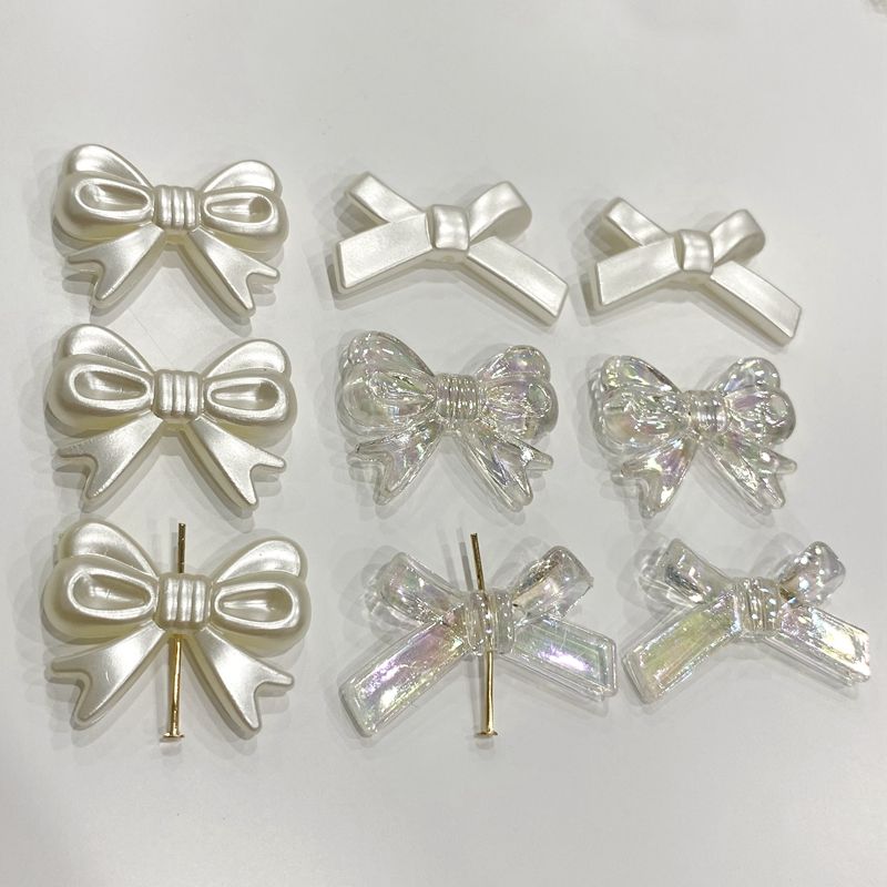 新款仿珍珠领结 蝴蝶结AB彩叉叉结服饰手机壳装饰配件DIY手工制作手链项链必备饰品配件