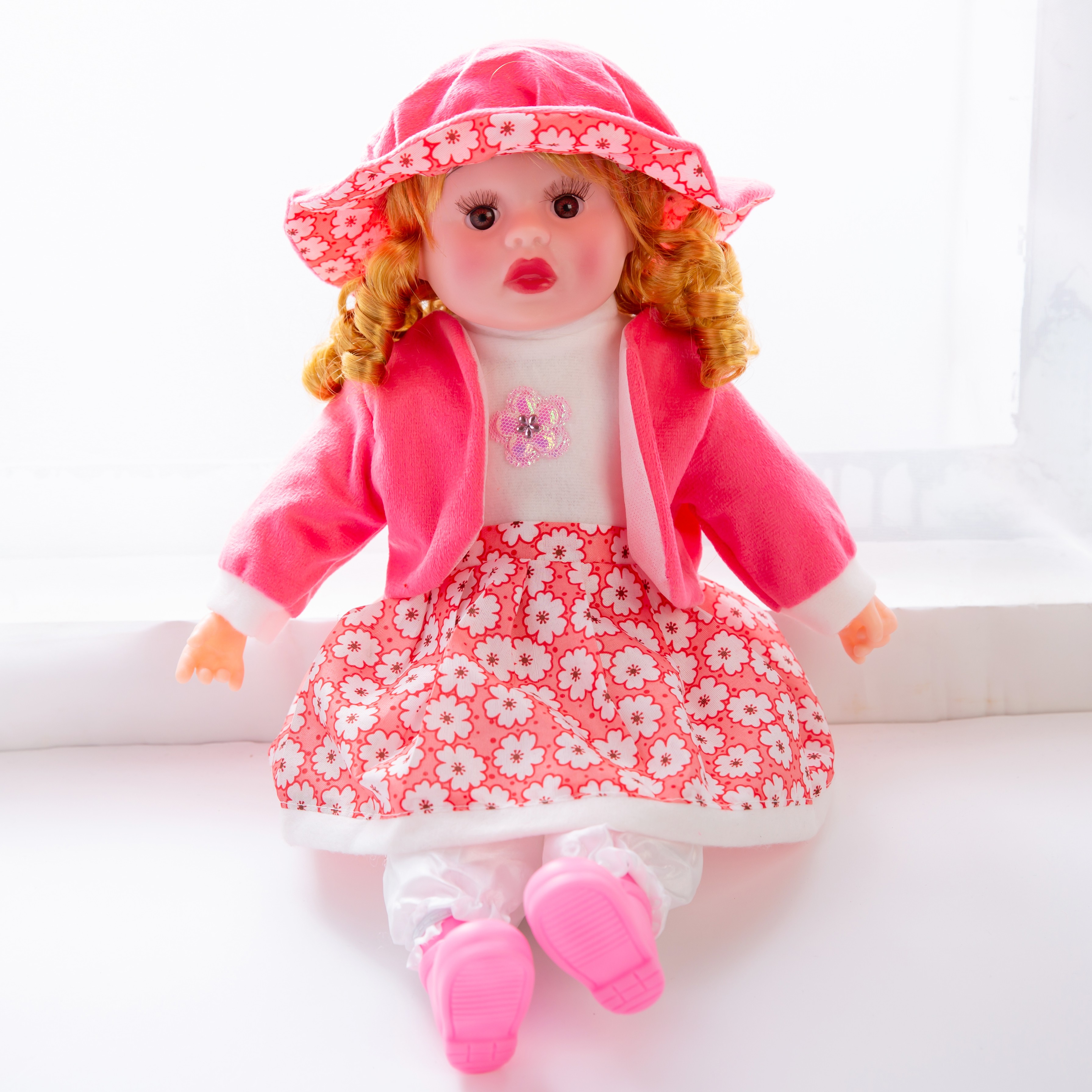 18-inch vinyl doll, imitation doll, cotton body doll with music detail image 2
