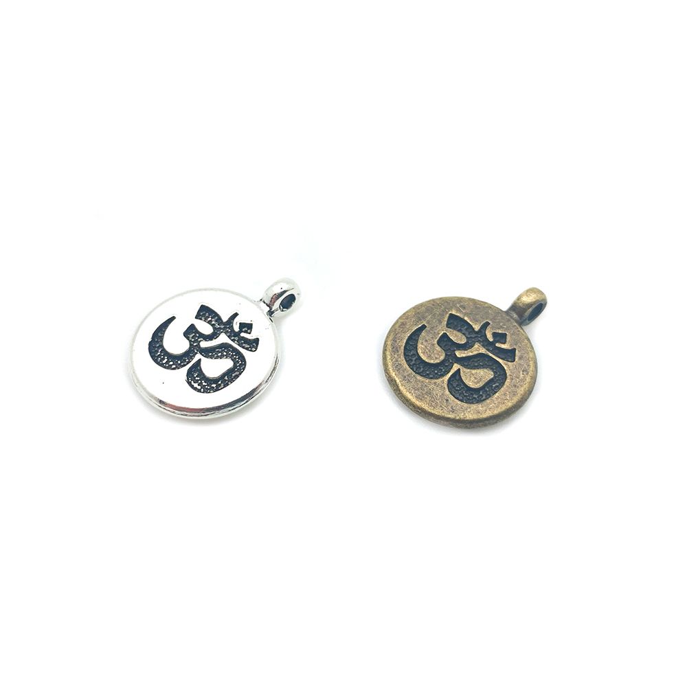 diy handcrafted Buddhist 3D letter pendant necklace accessory pendant factory direct sales Y1606 Specification image