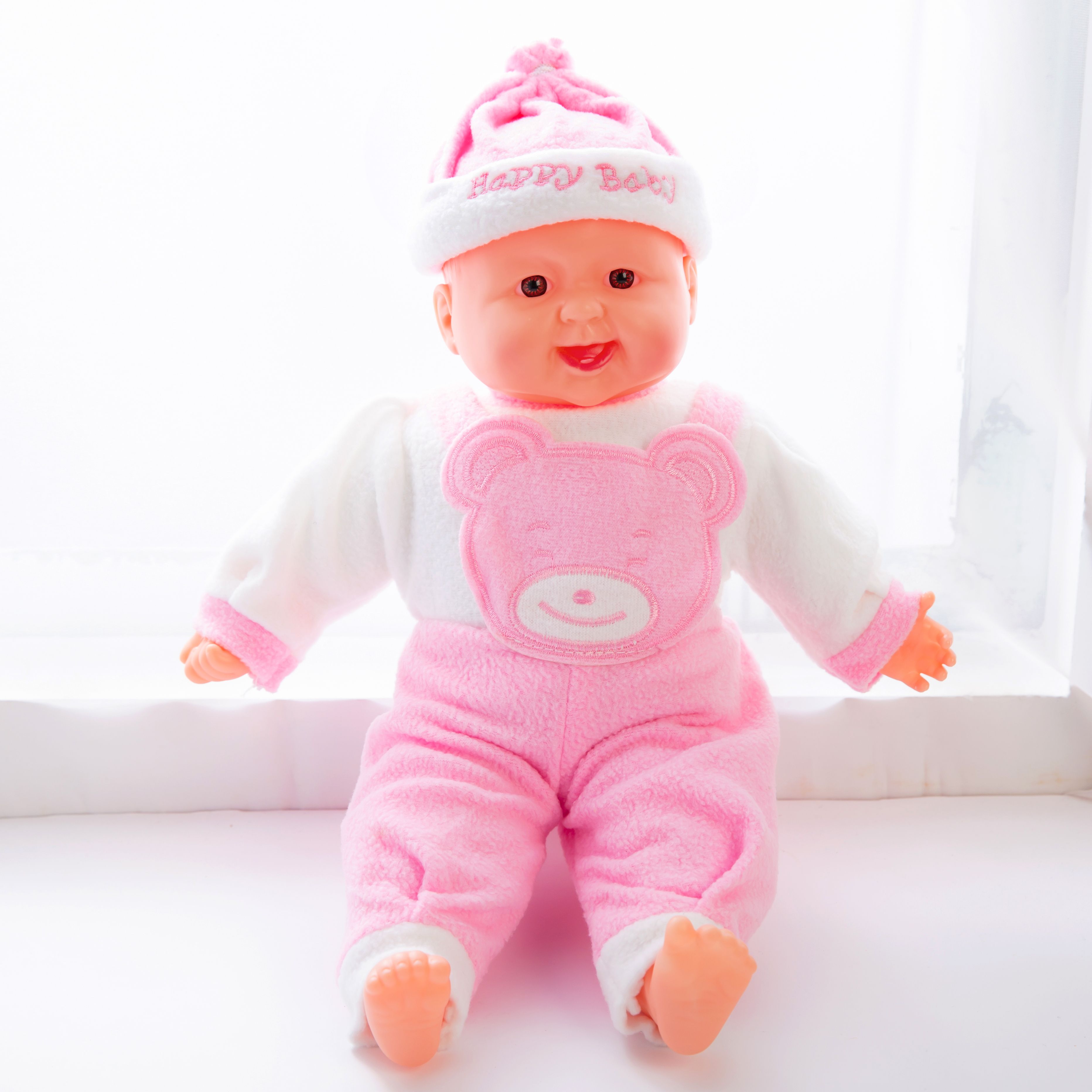 A 50cm large-sized laughing doll with music, a realistic doll