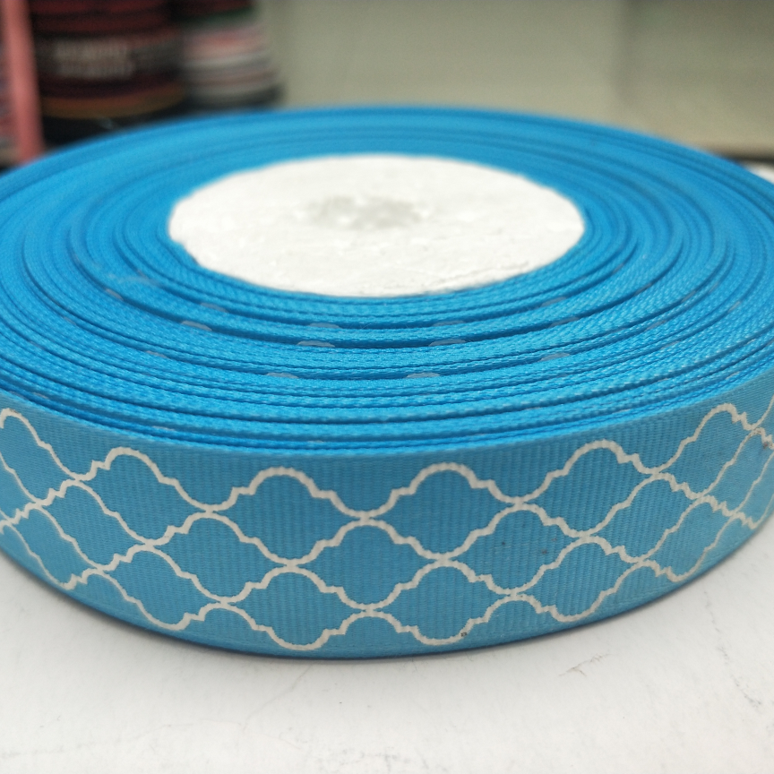 2.5CM thread with silk screen DIY production of blue bottom lantern flower cycle