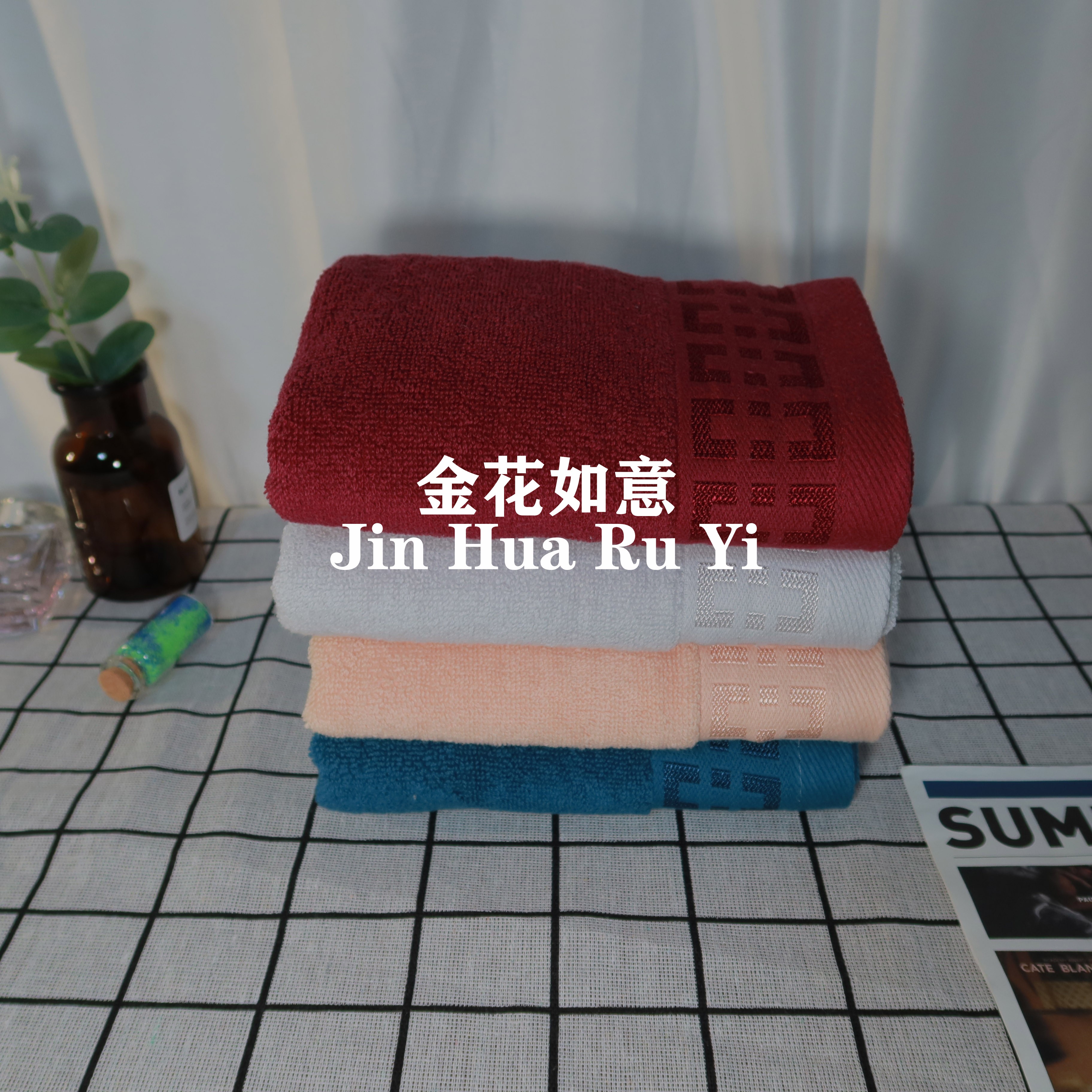 Flower Language style face wash and bath household towels, pure cotton, absorbent and non-fading, soft for both men and women, couple face towels, and mixed color wholesale detail image 2