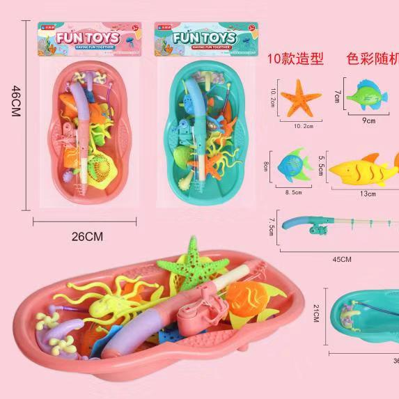 Fun fish catching and house playing