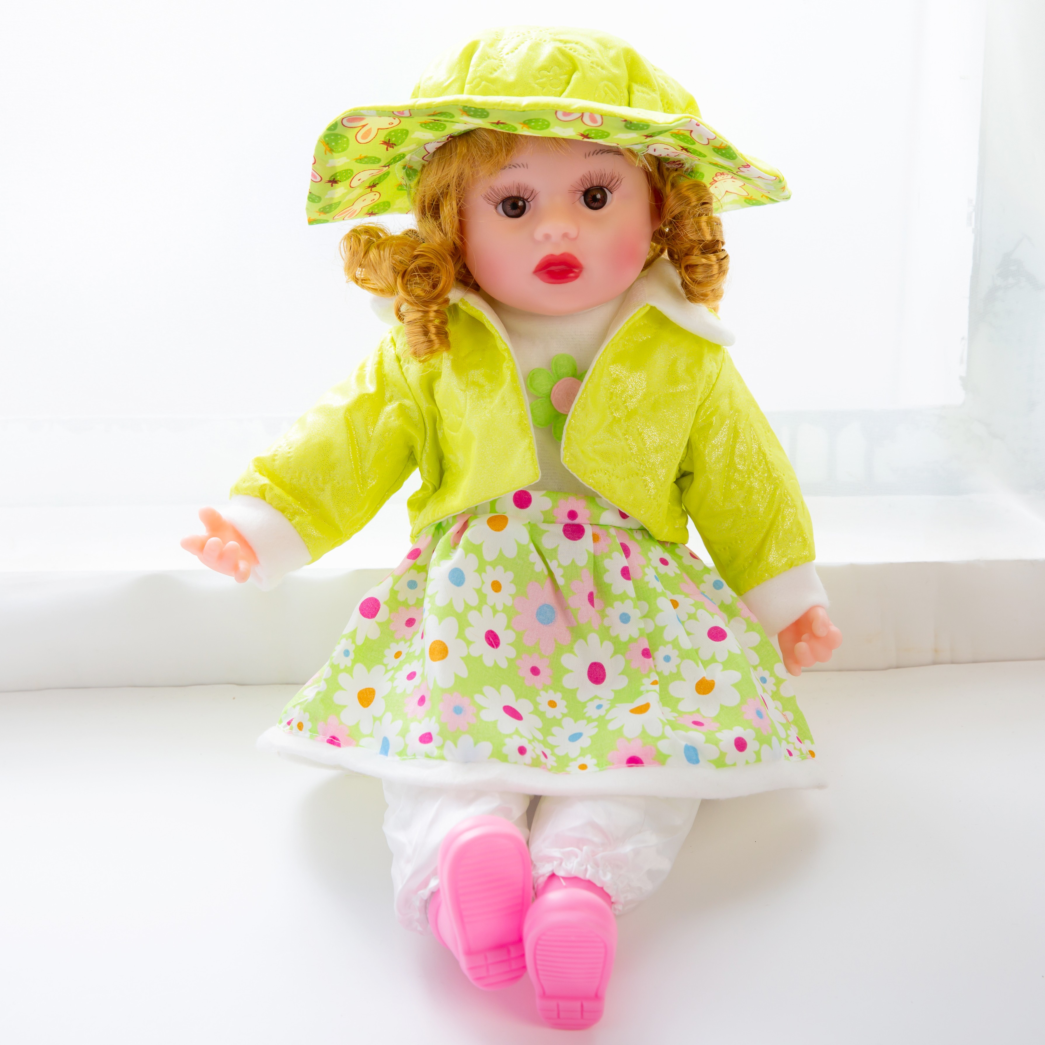 18-inch vinyl doll, imitation doll, cotton body doll with music detail image 1