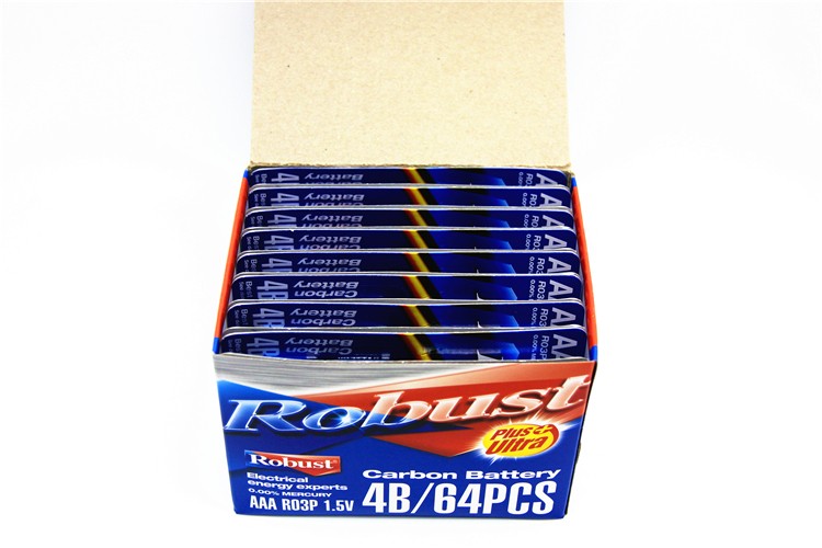 ROBUST 碳性电池 7号七号普通干电池 贴标P型4B挂卡 玩具遥控器详情图9
