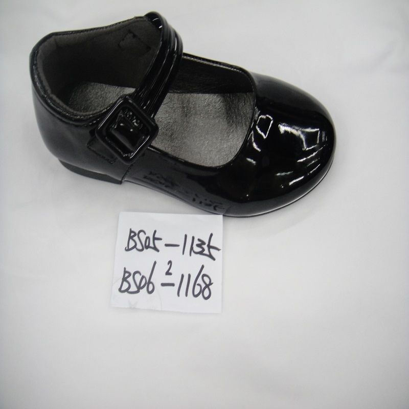Jingmei Girl's single shoe is black