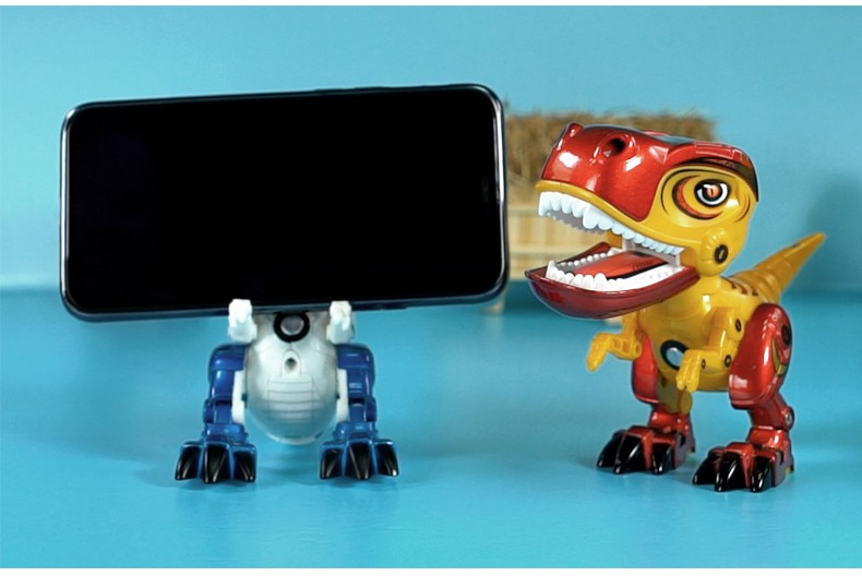 Q版合金机械音乐灯光霸王龙手机支架详情图12