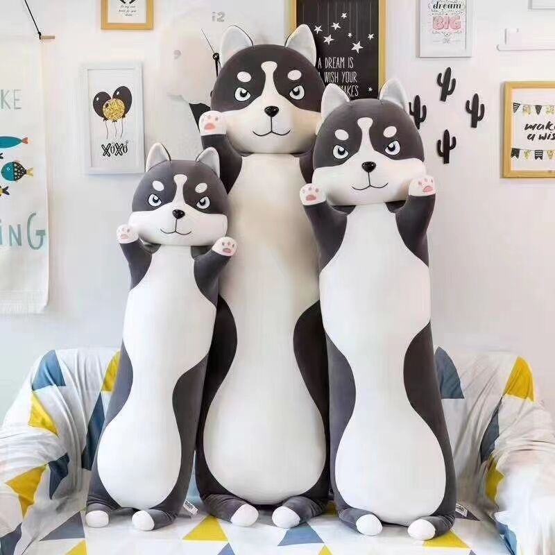 Manufacturers direct plush doll Husky pillow Baohua toy firm