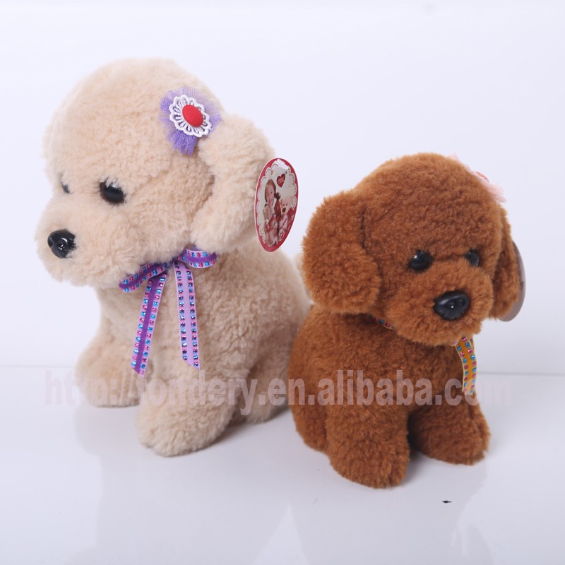 New cute brown squatting plush puppy, 25 cm custom-made detail image 2