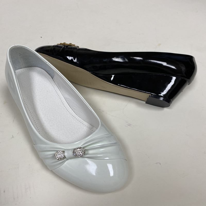 Pu Ladies Shallow Mouth Single Shoes High Heel Slope Flat Heel Thick As Shown In The Single Shoe Slippers Durable Deodorant Multi-Color Quality Good Women's Shoes Quality Lady Shoes 44225-26#