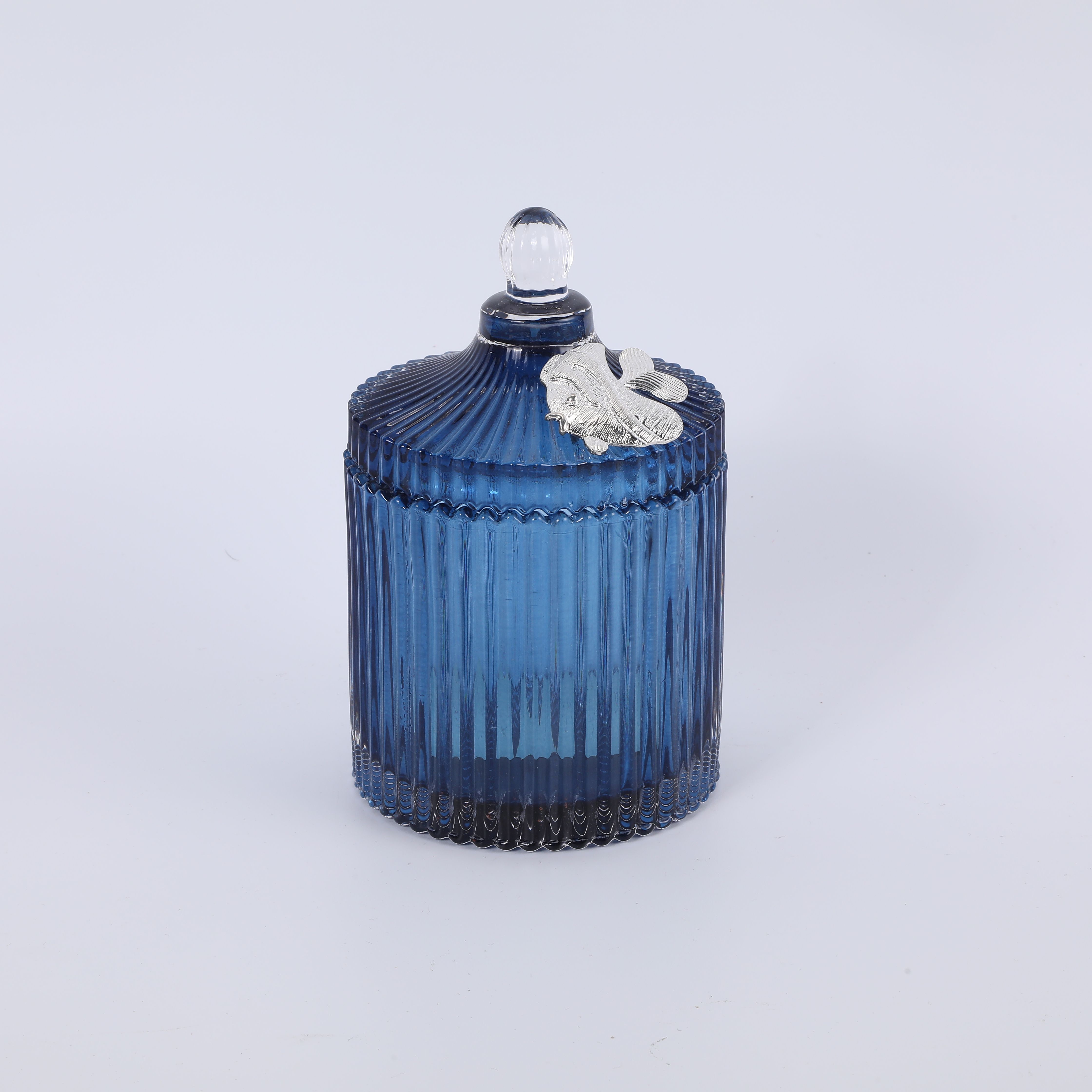 Cross-border transparent glass aromatherapy candle jar Candy cosmetics storage jar retro simple classic