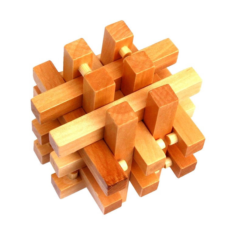 Wooden toys, educational toys, classic educational Kongming lock, Lu Ban educational unlock, brain-teasing decryption educational toys, Eighteen Directions Lock, educational Kongming lock detail image 9
