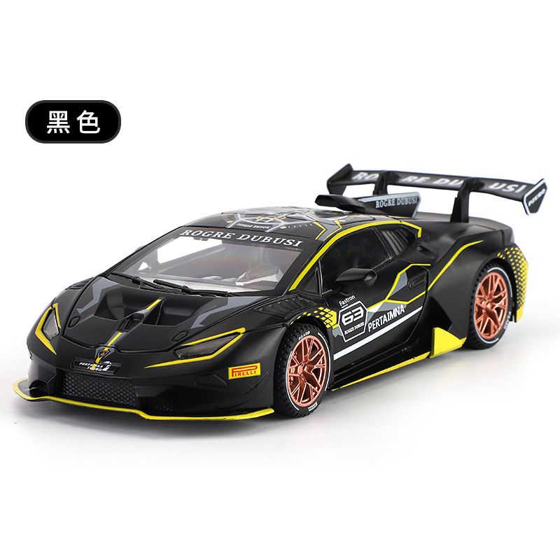 电动兰博基尼合金回力车模型玩具批发黑色