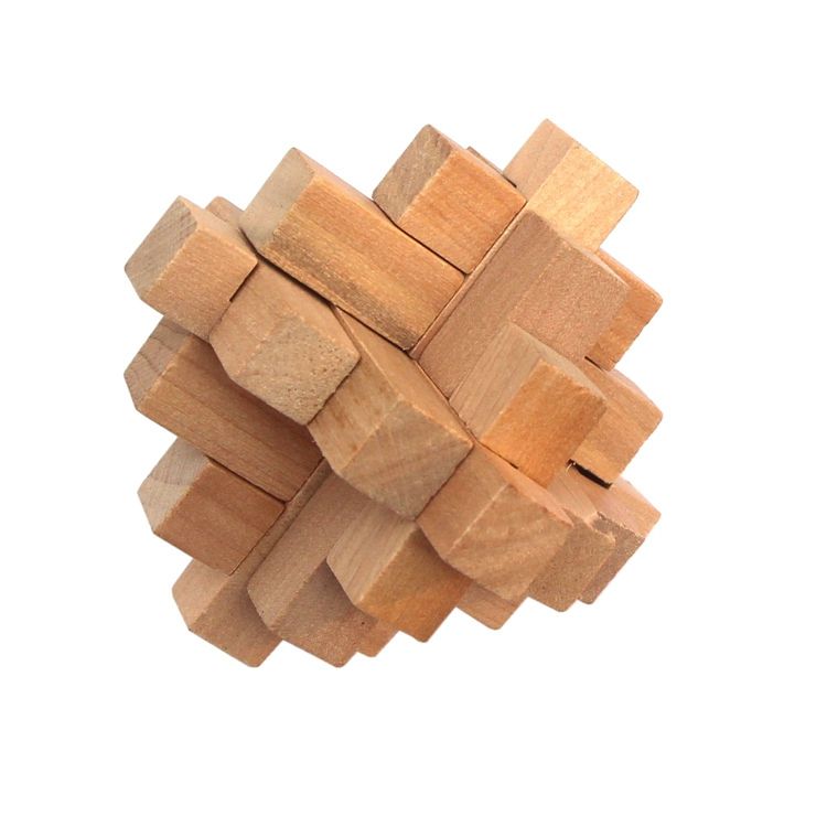 Wooden toys, educational toys, Lu Ban educational unlocking, brain-teasing decryption educational toys, classic educational Kongming lock, Little pineapple educational Kongming lock details Picture