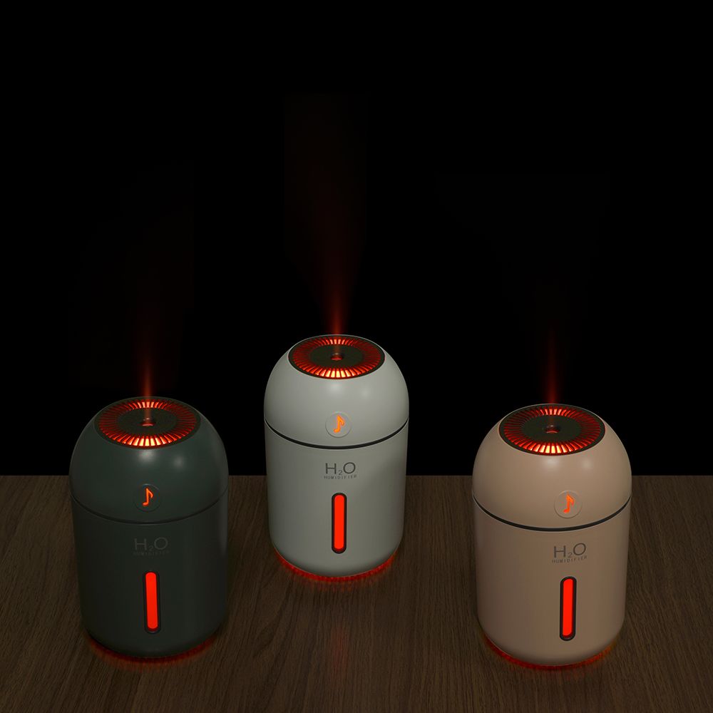 新款B9火焰山加湿器创意USB家用静音加湿器 桌面办公补水喷雾加湿