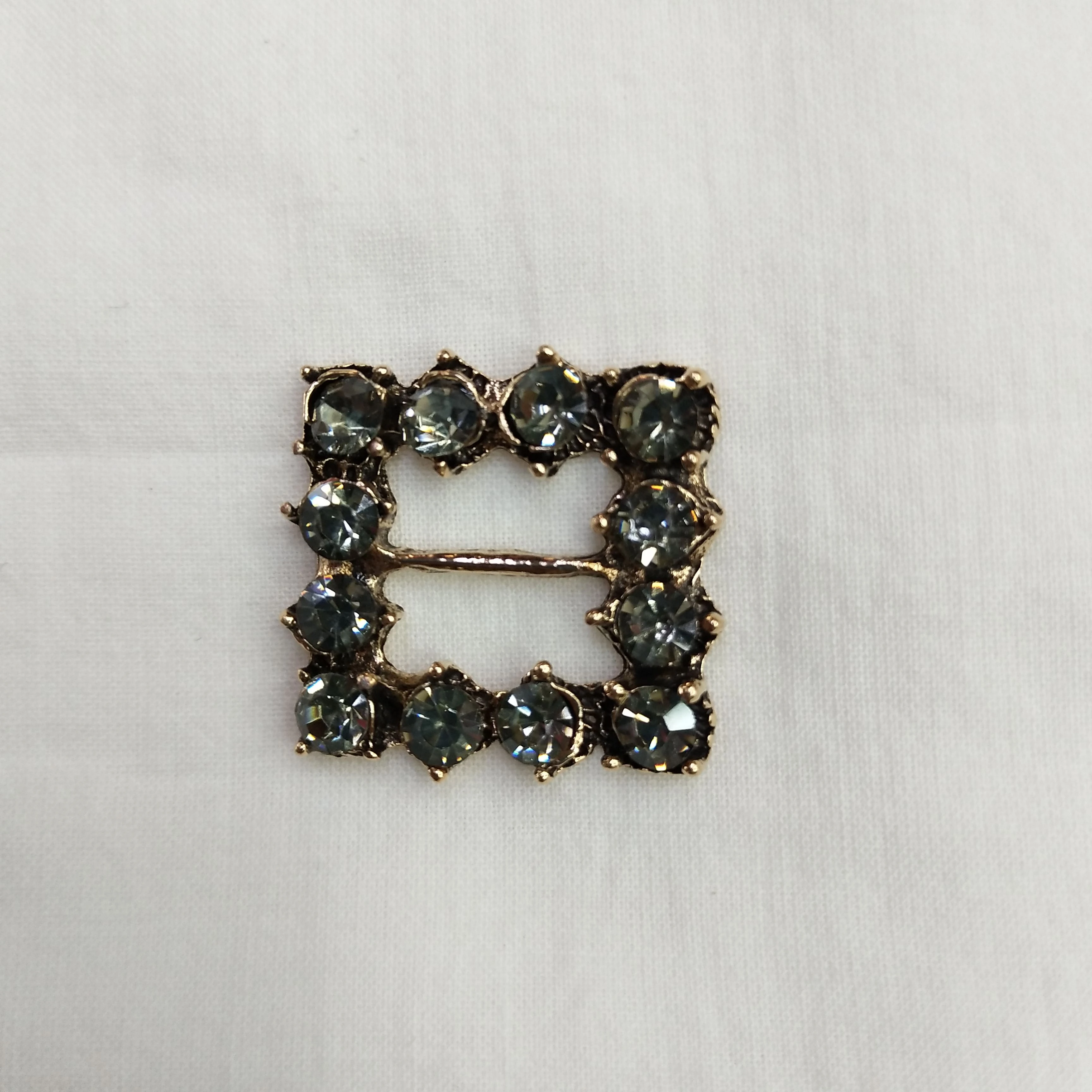 DIY handcrafted jewelry accessories: Alloy simple single square pearl button embellished earrings (100ps/ pack) detail image 1