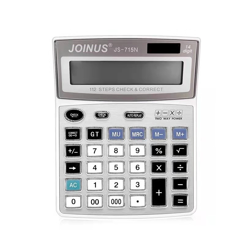 Zhongcheng Js715n Calculator Solar Large Screen Display Crystal Key With Review Large Office Desktop undefined