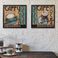 美式复古咖啡厅木板画酒吧饭店创意海报画木质墙饰餐厅工业风壁画图