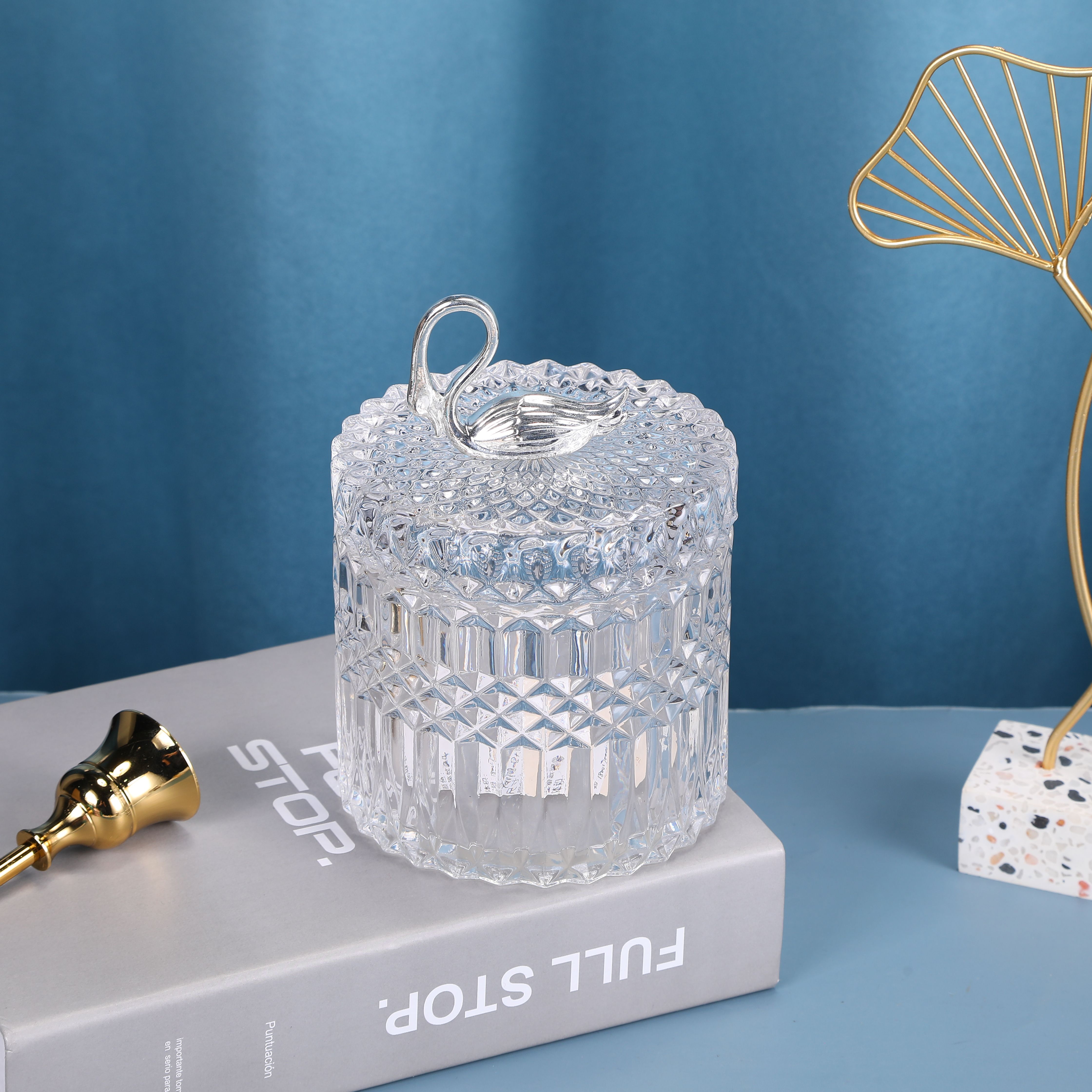 Classic cross-border e-commerce candy jar Fashion elegant home decoration candle stand glass candle cup