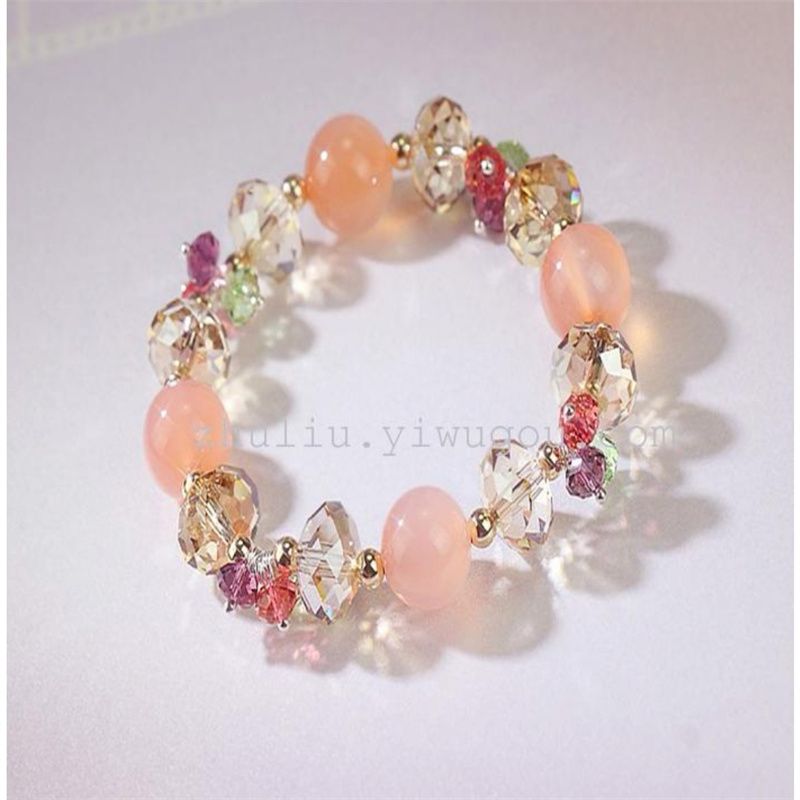 Agate bracelet and string, Korean-style fashionable accessory for women, birthday gift