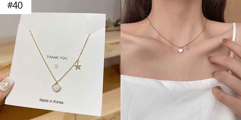 Wholesale of Korean best-selling pearl necklaces, retro zircon choker sweater chains and design sense pendants by female Internet celebrities details Picture