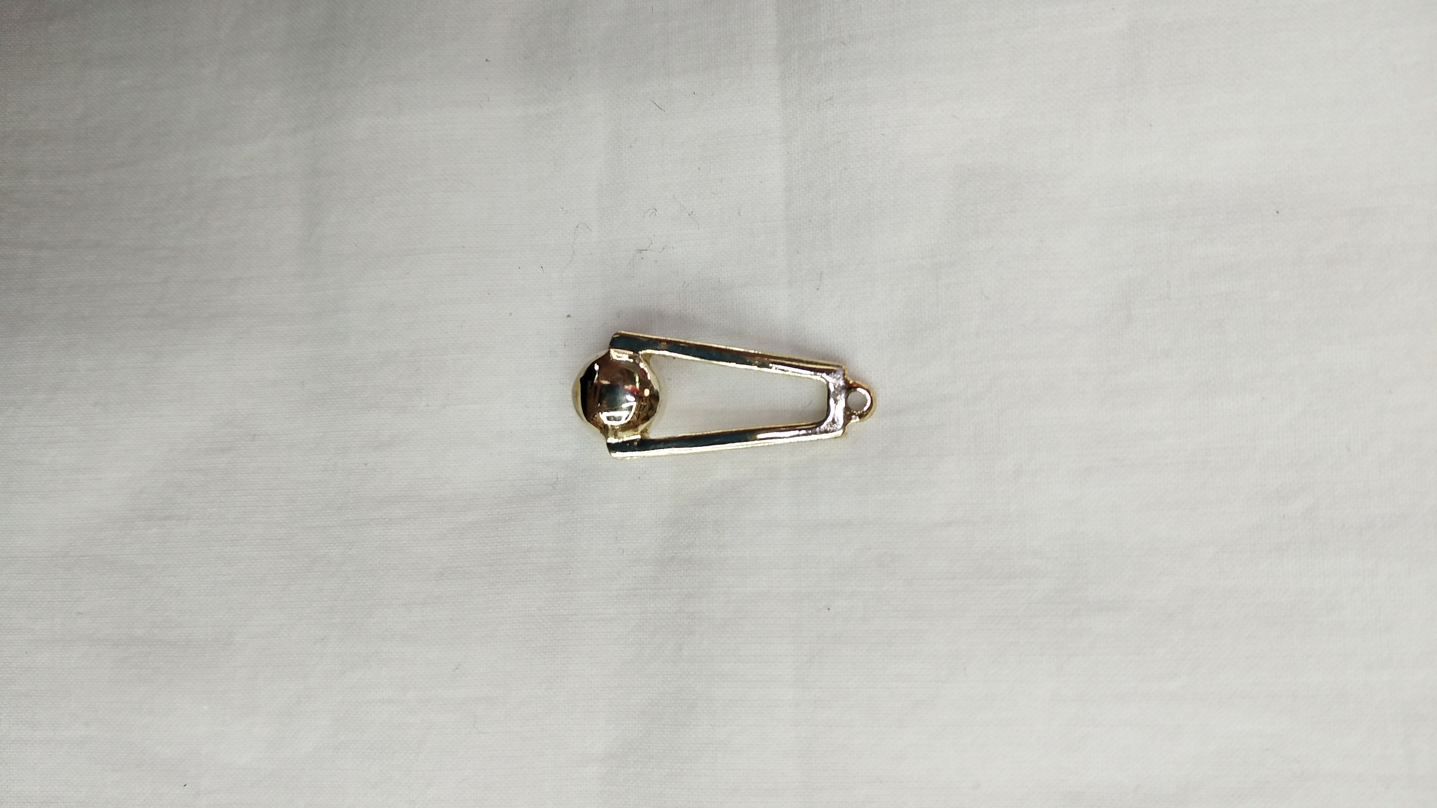 DIY handcrafted jewelry accessories: Alloy, simple single heart pearl rhinestone pendant, decorative earrings (100ps/ pack) detail image 2