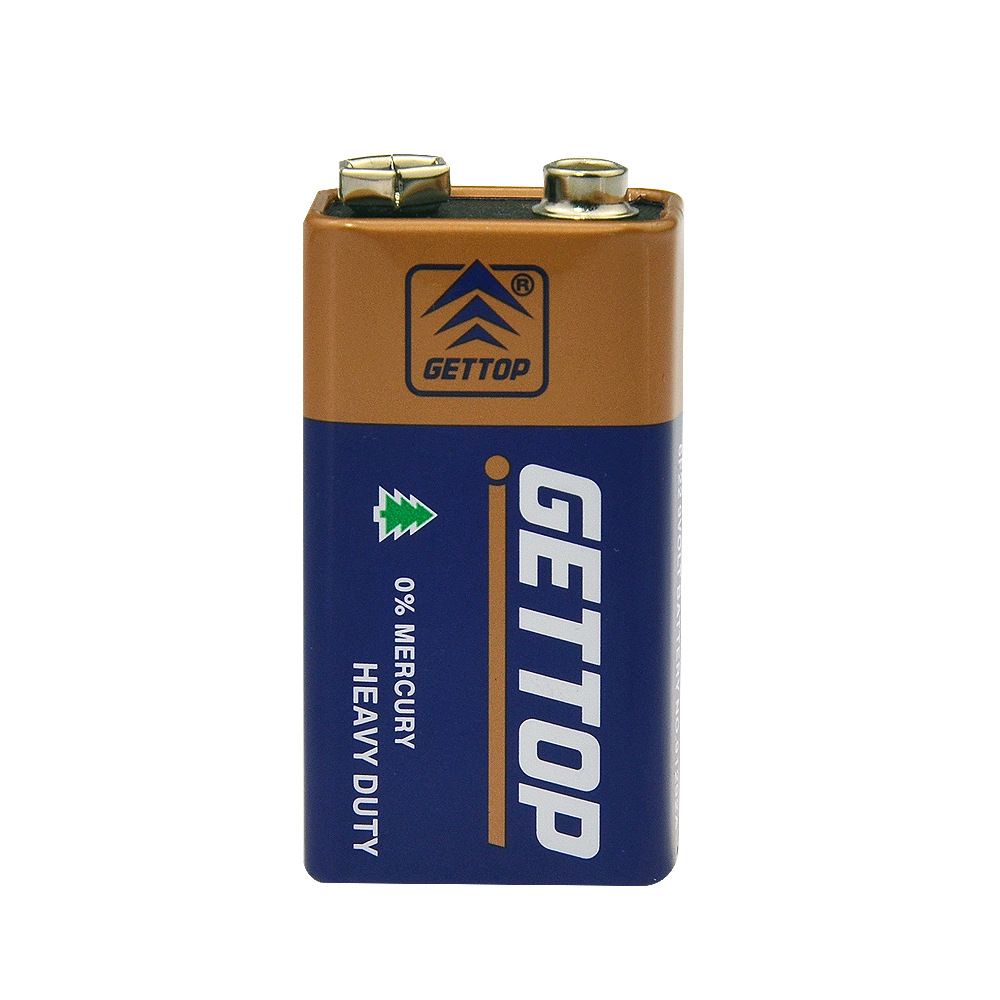9V万用表干电池 GETTOP冠达 仪器电池 6F22方电池 层叠电池英文版详情图5