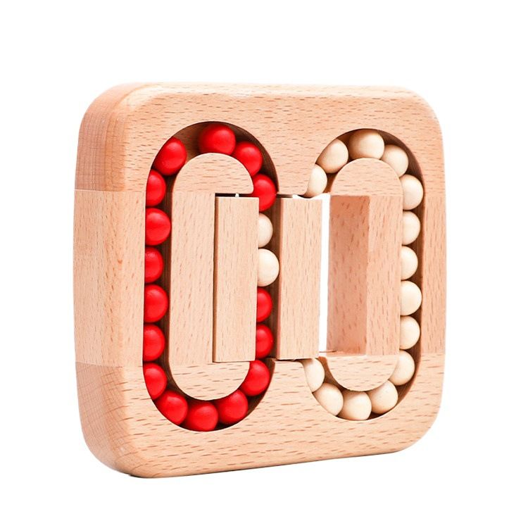 Kong Ming lock Luban lock adult intellectual Rubik's Cube solving ring unlock science and education flat ball maze game wooden toys Item Picture