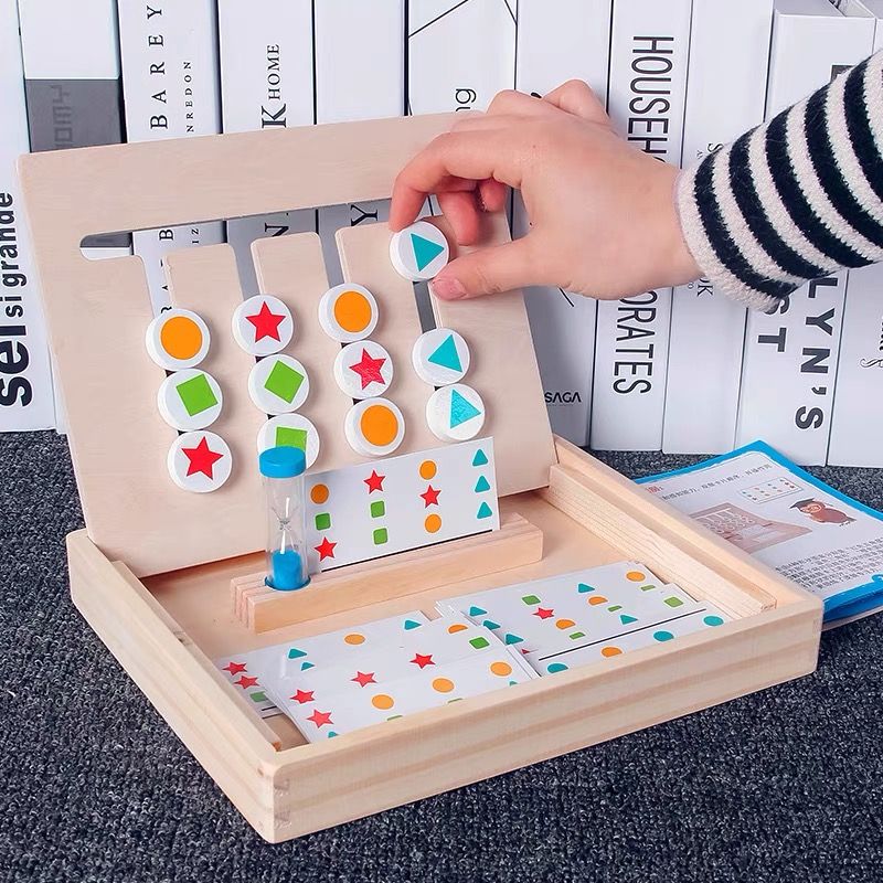 Children's brain development, intelligence enhancement, logical thinking toy, four-color puzzle game, 2-3, early education for boys and girls aged 45