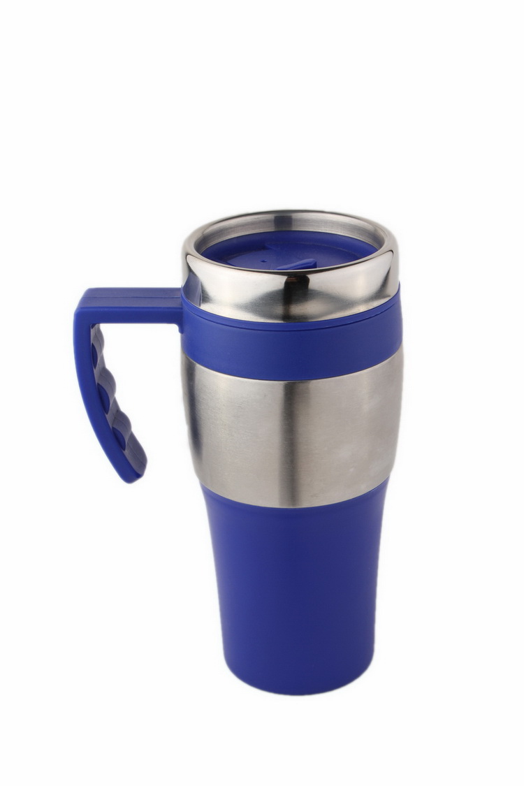 汽车杯 内塑料外不锈钢汽车杯 带手柄450ml细节图