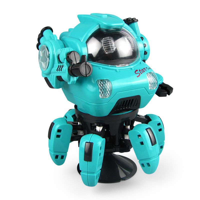 电动星球战警八爪机器人玩具批发绿色图