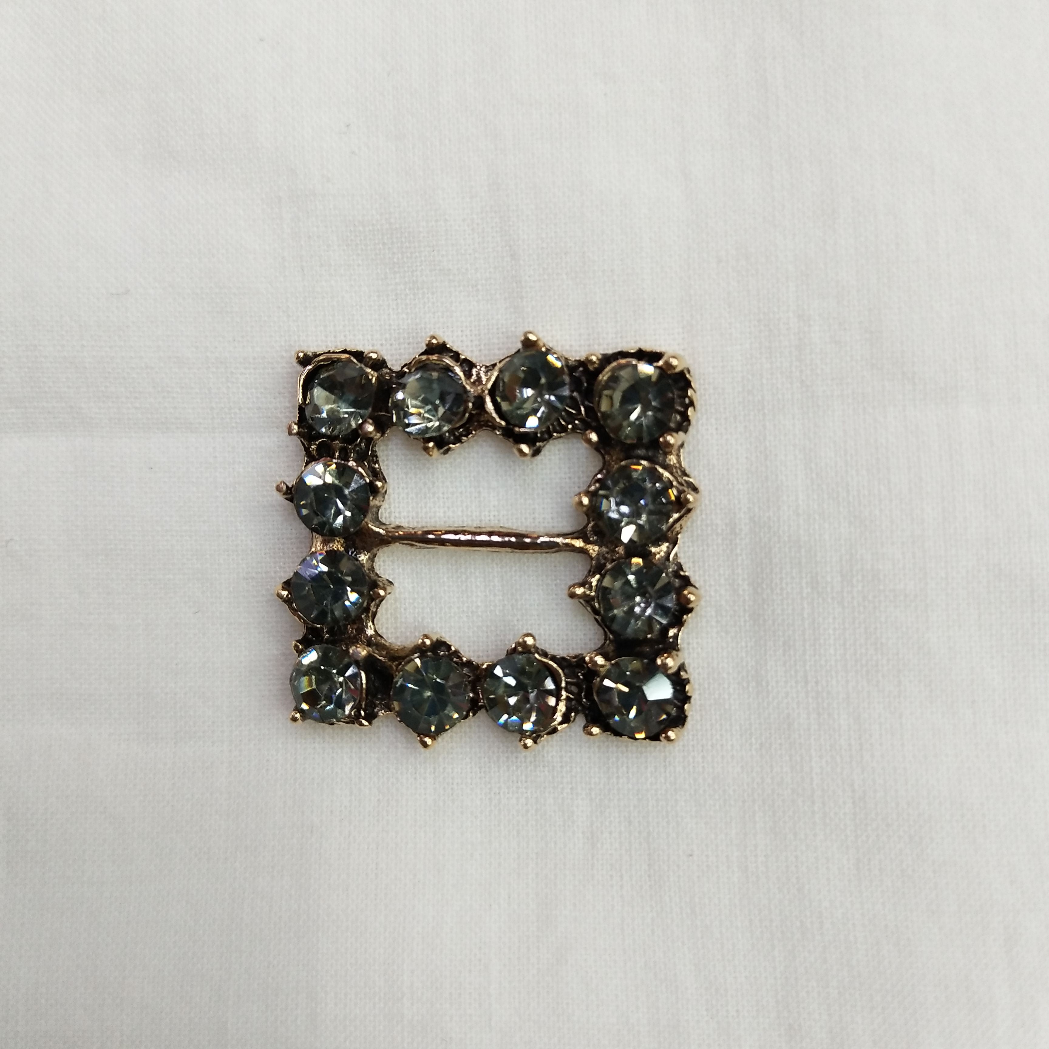 DIY handcrafted jewelry accessories: Alloy simple single square pearl button embellished earrings (100ps/ pack) detail image 2