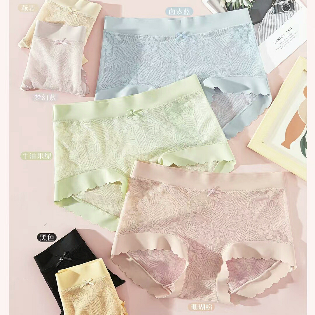 Girls underwear choose Lisi lace pant leg soft sweet girl elastic good fresh color girls in the version 3215