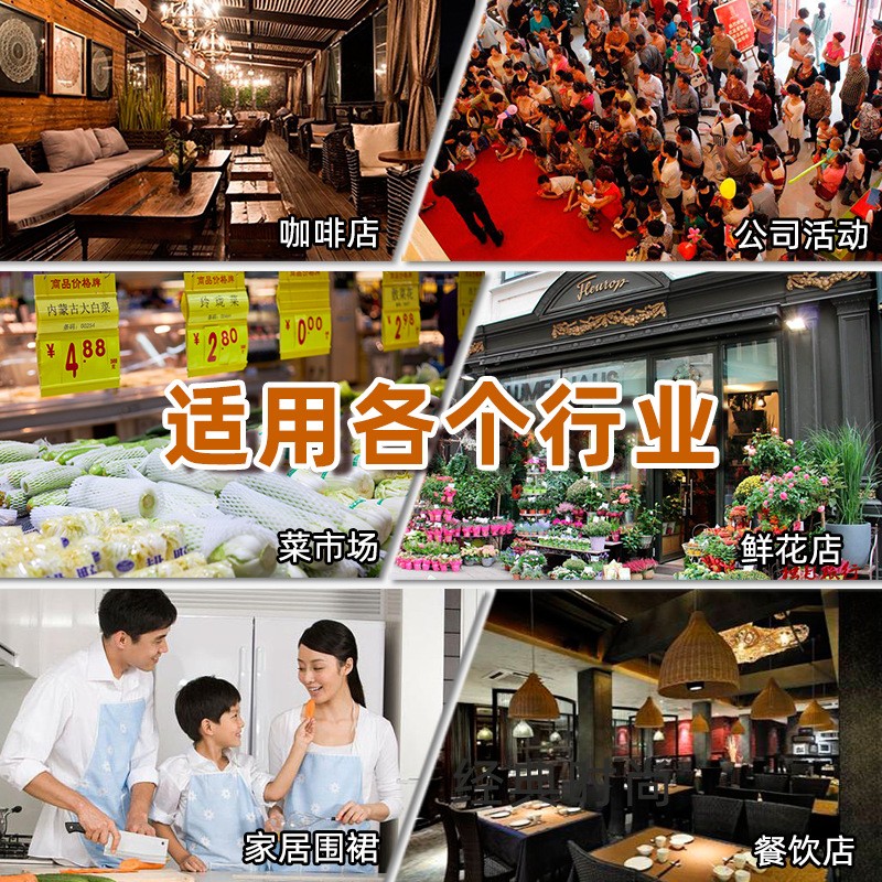 日式棉麻家用厨房围裙防油成人做饭罩衣工作服咖啡店服文艺围裙详情13