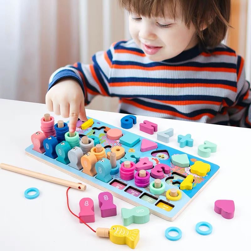 Baby early education, intelligence development, children's cognitive development, children's hands-on assembly, fun, multi-functional digital fishing toys 2 Application Scenario