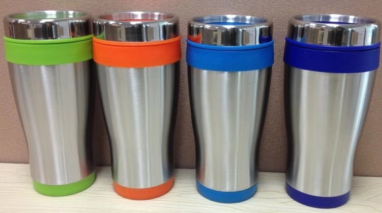 汽车杯 内塑料外不锈钢汽车水杯450ml细节图