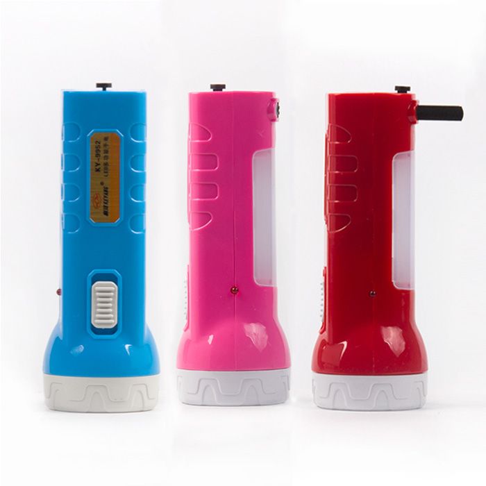 Multi-color rechargeable small flashlight outdoor energy-saving lamp