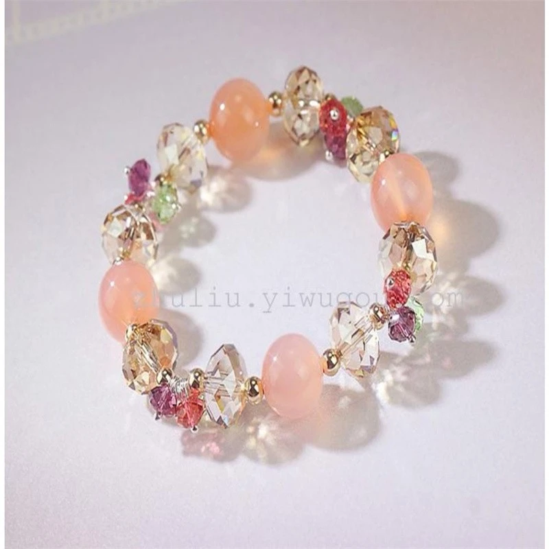 Agate bracelet and string, Korean-style fashionable accessory for women, birthday gift detail image 1