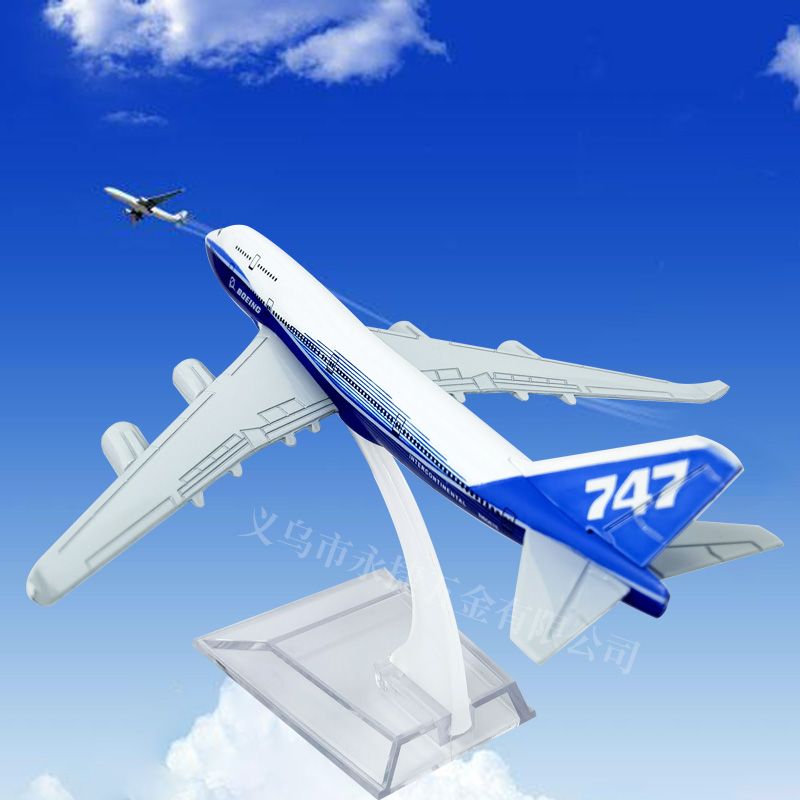 16cm仿真飞机模型桌面摆件波音747办公室工艺品摆件细节图