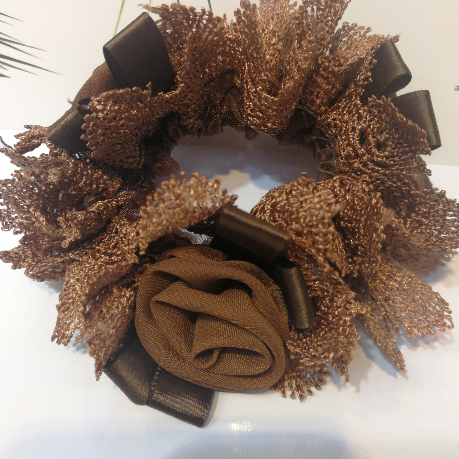 7号花边头花深咖啡