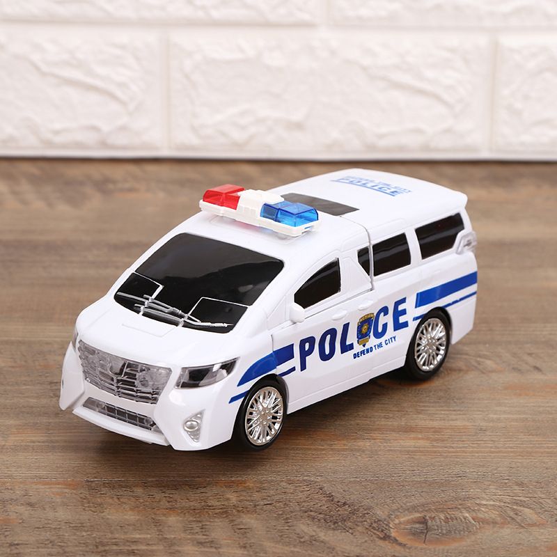 电动变形机器人警车模型玩具批发
