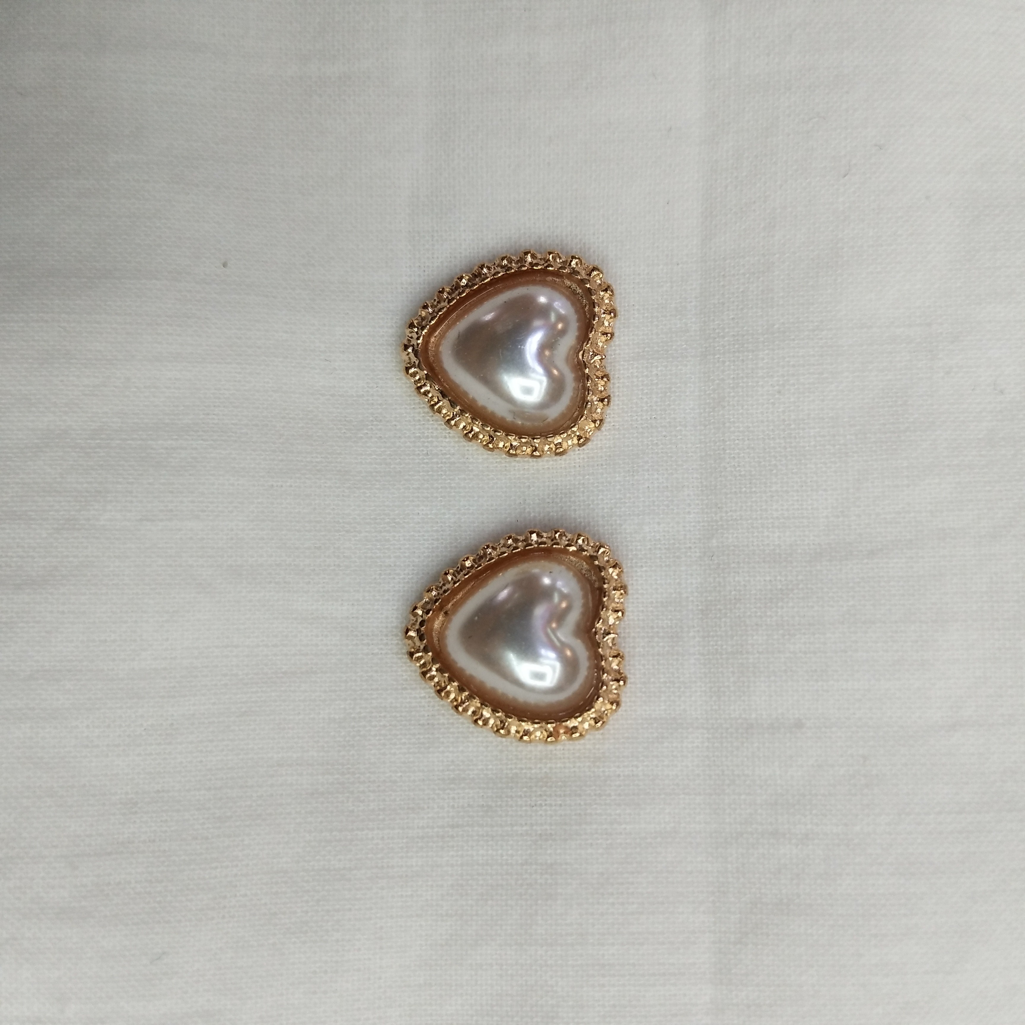 DIY handcrafted jewelry accessories: Alloy, simple single heart, flower heart, pearl accessories, decorative earrings (100ps/ pack) detail image 3