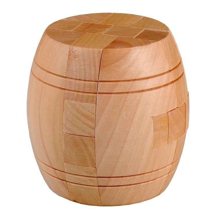 Wooden toys, intelligence unlocking toys, Lu Ban intelligence unlocking, brain-teasing decryption intelligence toys, classic Kongming Lock series toys, natural wood large wine barrel, intelligence Kongming lock unlocking detail image 5
